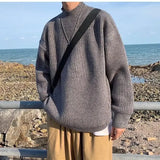 AIDASE  -  Autumn and Winter Korean Men's Sweater Loose Fashion Lazy Pullover Long Sleeve Knitted Sweater New Style aidase-shop