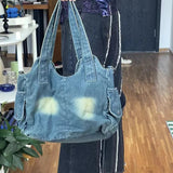 AIDASE  -  New Spicy Girl Cowboy Bags Single Shoulder Bag Diagonal Strap Large Capacity Bags Shoe Laces Casual Retro Denim Bag Women's Bag aidase-shop