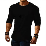 AIDASE  -  Spring Summer Mens Fashion T-Shirts Men Solid Color Slim Fit O-Neck Thin T Shirt Male Long Sleeve Tops Tees Drop Shipping aidase-shop