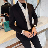 Aidase Men's Spring Quality Business Suit Jackets/Male Slim Fit Fashion Tuxedo/Man Solid Color  Veste Homme Luxe Blazers Coats 3XL aidase-shop