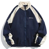 AIDASE  -  Reflective Striped Jacket Men Stand Collar Sports Windbreaker Coats Hip Hop Streetwear Zipper Jacket Harajuku Coats Black Blue aidase-shop