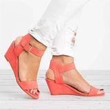 AIDASE  -  Women's Mid Heel Sandals Summer New Style Wish Independent Station Slip-On Velvet Flat Bottom Rubber Sole round Toe Shoes aidase-shop