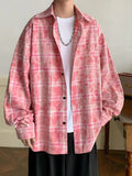 AIDASE  -  Plaid Long-sleeved Shirt Men's Tie-dye Design Jacket aidase-shop