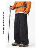 AIDASE  -  Men's Outdoor Hiking Pants Waterproof Quick Dry Wide Leg Cargo Trousers Elastic Waist Drawstring Casual Streetwear Bottoms aidase-shop