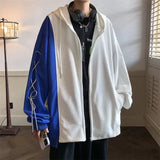 AIDASE  -  Fashion Zipper Pockets Spliced Bandage Hoodies Sweatshirts Men's Clothing Autumn New Loose Korean Tops Casual Sweatshirts