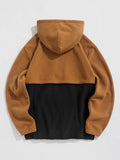 =Aidase Two Tone Colorblock Half Zip Polar Fleece Hoodie aidase-shop