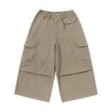 AIDASE  -  Summer Vintage Artistic Lazy Style Pleated Casual Pants Loose Big Pocket Men's Women's College Style Seven-Five Pants Trendy aidase-shop