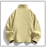 AIDASE  -  American Style Spring Autumn New Fashion Men's Spliced Casual Trendy Simple Basic Loose Stand Collar Long Sleeve Jackets Coats aidase-shop