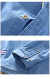 AIDASE  -  Light Color Long-sleeved Shirt Men Denim Cardigan Spring and Autumn New Casual Loose Thin Jacket Trendy aidase-shop