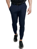 AIDASE  -  Office Business Mens Casual Pants Spring Autumn Stylish Solid Color Elastic Slim Fit Pencil Pants Men Fashion Mid Waist Trousers aidase-shop