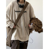 AIDASE  -  Cityboy Spring Autumn Street Letter Print Pure Cotton Long Sleeve T-shirt Men and Women Students Casual Loose Fashion Sweater aidase-shop