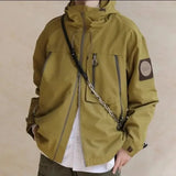 AIDASE  -  Windbreaker Men's Spring Autumn Waterproof Hooded Coats Mountain Outdoor Camping Workwear Jackets Windproof Loose Zipper Outwear aidase-shop