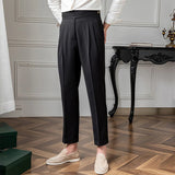 AIDASE  -  Men's Light Luxury Naples Slim-fit Dress Pants Casual British Retro Premium Elegant Popular Leisure Trousers 2025 New Spring aidase-shop
