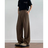 AIDASE  -  Summer American Style Suit Pants Loose Straight-leg Casual Thin Solid Color Draped Floor-Length Men Trousers Tide 21E6758 aidase-shop