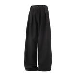 AIDASE  -  Spring New Men's Fashion Loose Simple Wide Leg Pants Basic Casual Solid Comfortable Straight Trousers Male Bottom Clothing aidase-shop