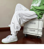 AIDASE  -  Summer Y2K Korean Style Vintage Loose Trousers Man Casual All Match Harajuku KPOP Sport Pants Fashion Style Pockets Male Clothes aidase-shop