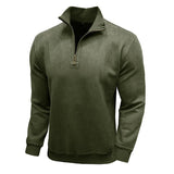 AIDASE  -  Autumn Winter Men Stand Collar Sweatshirt Casual Pullover Tops Fashion Half Zipper Long Sleeve Hoodie Pullover Sweatshirts Man aidase-shop
