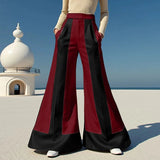 AIDASE  -  Men Wide Leg Pants Elastic Waist Loose Casual Trousers Men Streetwear 2025 Patchwork Color-block Fashion Male Long Pants aidase-shop