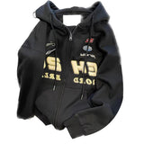 AIDASE  -  American High Street Vibe Racing Suit Hoodie Cardigan Men Women's Spring Autumn Oversized Hiphop Handsome Hooded Jacket aidase-shop