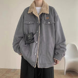 AIDASE  -  Winter New Fashion Men's Turn-down Collar Long Sleeve Casual Trendy Single-breasted Loose Thicken Wool Jackets Male Coats Tops aidase-shop