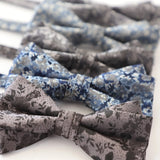 AIDASE  -  12*6CM Luxury Paisley Bow Ties For Men Adult Gray Brown Floral Soft Bowties Wedding Party Groom Formal Butterfly Shirt Accessory aidase-shop