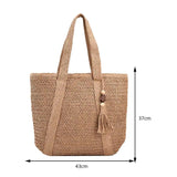 AIDASE  -  Summer Straw Woven Bag for Women Handbags Handmade Raffia Beach Boho Shoulder Bag Large Tote Bag Tassel Shopping Bag Bolsas aidase-shop