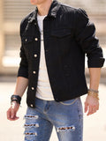 AIDASE  -  Men Streetwear Fashion Slim Denim Jacket High quality Male Simple solid Casual Jacket Coat aidase-shop