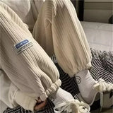 AIDASE  -  Winter Fleece Baggy Harem Sweatpants For Men New Korean Fashion Drawstring Trousers Y2K Vintage Streetwear Joggers Pants aidase-shop