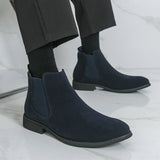AIDASE  -  Classic British Retro Style Men Pointed Chelsea Boots Brand Elegant Business Cow Suede High Top Boot Quality Senior Casual Boots aidase-shop