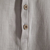 AIDASE  -  Summer Men's  Solid Color Stand Collar PulloverShort Sleeve Shirt aidase-shop