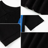 Aidase Men's Casual Business Knit Short Sleeve Polo Shirt Button-down Breathable Well Fitting Fashion Knitwear Summer Streetwear M-3XL