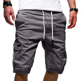 AIDASE  -  Large Mens Casual Cotton Pants mid Waist Straight Leg Workwear orts with kets Khaki Color Pure Color Spring Summer aidase-shop