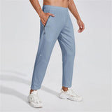 AIDASE  -  Wide Legged Cotton Pants Mens Solid Color Jogging Portable Fitness Sports Casual Comfortable Pants aidase-shop