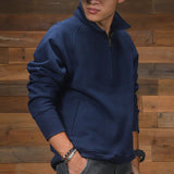 AIDASE  -  American Retro Half Zipper Lapel Hoodie Men's New Velvet Pullover Sweatshirts Autumn Winter Raglan Sleeve Amikage Tough Coats aidase-shop