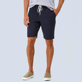 Aidase Mens Blue Summer Shorts Plus Size Cotton Casual Shorts Thin Loose Sportswear Running Training Cycling Gym Shorts Breeches Xxxl aidase-shop