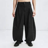 AIDASE  -  Men Striped Pants Button Loose Joggers Casual Wide Leg Trousers Men Streetwear Baggy Fashion Leisure Long Pants Men aidase-shop