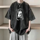 AIDASE  -  Fashion O-Neck Loose Printed Washed Vintage T-Shirts Men's Clothing Summer New Oversized Casual Tops Young Style Tee Shir