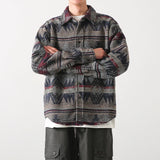 Aidase Retro Jackets Men Japanese Style Geometric Chic Autumn Basic All-match Harajuku Males Outwear Cozy Popular High Street Vintage aidase-shop