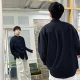 AIDASE  -  Men's Modern  Shirt - Oversized Stand Collar Minimalist Top with & Utility Pockets, Urban Artist Collection aidase-shop