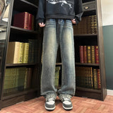 AIDASE  -  Autumn New Men's Jeans Baggy Straight Wide Leg Male Fashion Vintage Denim Pants Men Youth Popular Brand Streetwear Jean Trousers aidase-shop