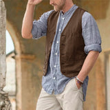 38.30Aidase Men Vest Cotton Waistcoat Classic British Summer sleeveless Skin Friendly and Sweat Absorbing Thin Coats terno masculino aidase-shop