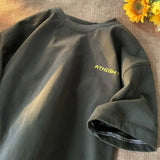 Aidase T-shirt Men's Cotton Street Short-sleeved Summer Round Neck Tops Tees Loose Half Sleeves Letter Print Daily Casual T Shirts aidase-shop