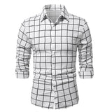 AIDASE  -  Spring and Autumn Polka Dot Print Long Sleeve Men's Shirt Casual Shirt aidase-shop