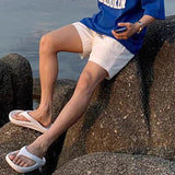 AIDASE  -  Daily Leisure Mens Shorts Linen Solid Color Simple Loose Bottoms Men Spring Summer Men Beach Casual Drawstring Shorts aidase-shop