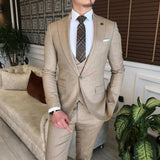 AIDASE  -  Gentleman 3 Piece Men Suits Coat Vest Pants Groom Business Suit Business Wedding Blazer Pants Prom Party Jacket Size Customized aidase-shop