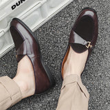 AIDASE  -  Shoes Men Black Brown Suede Leather Shoes One Step Lightweight Driving Travel Fashion Dress Shoes Size 38-46 Men Shoes aidase-shop