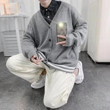 AIDASE  -  Japanese Style Cardigan Sweater Men Autumn Loose Casual Knitwear Streetwear Fashion aidase-shop