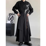 AIDASE  -  New Chinese Style Calligraphy Patchwork Wide Leg Pants Men's Design Sensation Small Audience National Trend Sash West Pants aidase-shop