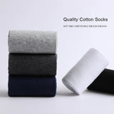 AIDASE  -  6 Pairs Men's 100% Cotton Socks Black White Gray Business Men Tube Socks Soft Breathable Spring Summer for Male Socks Plus Size aidase-shop