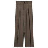 AIDASE  -  Summer Thin Men's Wide Leg Pants Loose Slimming Business Casual Style High Waist Trousers Polyester Blend Four Seasons Wear aidase-shop